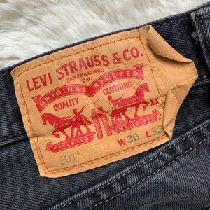 501 Levi Jeans (W: 30, L:32, Color: Black Denim)